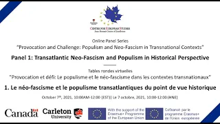 Provocation & Challenge 1: "Transatlantic Neo-Fascism and Populism in Historical Perspective"