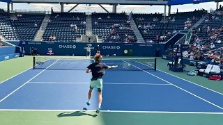 Andrey Rublev v. Alejandro Davidovich Fokina - Practice Match Highlights (2022) [4k 60fps HDR]