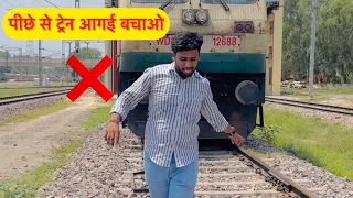 Spending A Day On Railway Tracks (All Viral Shorts) Part~1 😂 #train #railway #railwaystation #yt