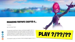 HUGE news about Fortnite *CHAPTER 4* and Creative 2.0!