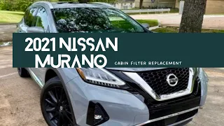 How to change the cabin filter on a 2021 Nissan Murano.
