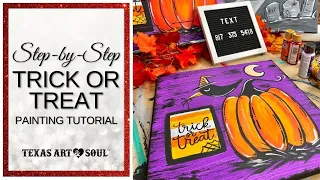 Easy and Fun Trick or Treat Painting for Halloween