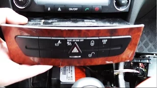 How to remove the Comand on Mercedes W211, W219, CLS / Removing the standard car radio Mercedes W211