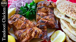 Tandoori chicken recipe in brick tandoor | Easy DIY oven | Flatbread recipe | ASMR cooking