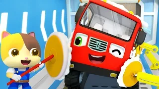 Monster Truck Takes a Bath | Fire Truck, Police Car | Nursery Rhymes | Kids Songs | BabyBus