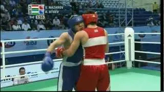 Middle (75kg) SF - Nazarov (TJK) vs Atoev (UZB) - 2012 AIBA Asian Olympic Qualifying Event