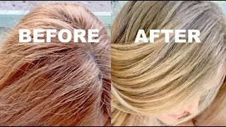 TONING BRASSY ORANGE HAIR AT HOME | Rinsage Tutorial