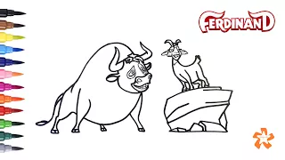 Ferdinand - How to color Ferdinand and Lupe - Coloring Pages For Children With Color & Kids TV