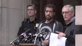 Portland mayor, police chief and activist speak at City Hall press conference