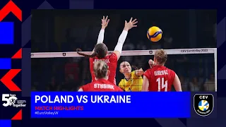 Poland vs. Ukraine | Match Highlights | CEV EuroVolley 2023 Women