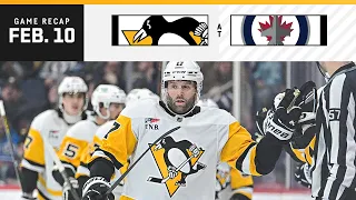 GAME RECAP: Penguins at Jets (02.10.24) | Rust Tallies for Pittsburgh