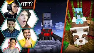 LUCKIEST moments in Minecraft History 🔴 techno gamerz, bbs, Live Insaan, mythpat, gamerfleet