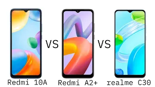 Xiaomi Redmi 10A vs Xiaomi Redmi A2+ vs realme C30. Which is the best for you?