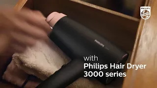 Baru! Philips Hair Dryer BHD308/10, Mengeringkan dengan kuat pada suhu yang lebih rendah.