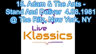 15  Adam & The Ants   Stand And Deliver  4 08 1981 the ritz, NYC