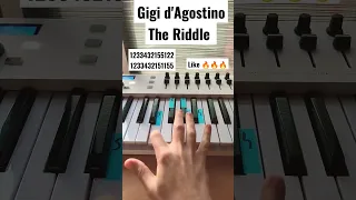 Gigi D'Agostino - The Riddle - piano easy tutorial for beginners #shorts #youtubeshorts #piano #easy