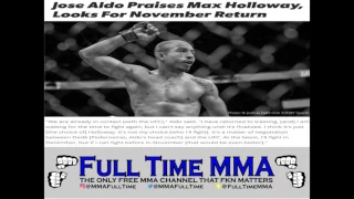 👊 NEW! Jose Aldo Targeting November Return, Talks Frankie Edgar vs Max Holloway 👊