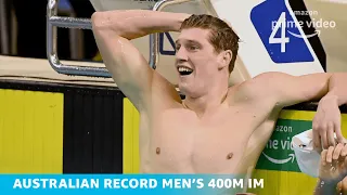 Brendon Smith Australian Record Breaking Moment | 2021 Australian Swimming Trials | Amazon Originals