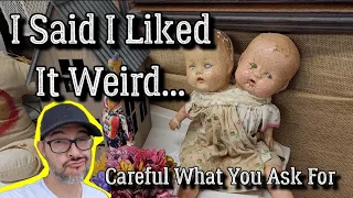 It Got REALLY Weird At This Antique Mall - Shop With Me For Vintage And Antiques - Online Resale