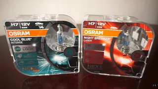 OSRAM Cool Blue Intense NEXT GEN vs OSRAM Night Breaker LASER NEXT GENERATION