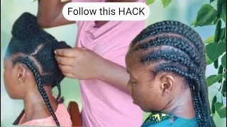 How I get Straight and Proportional parts | STRAIGHT ALL BACK BRAIDS