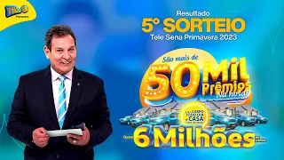 Confira o 5º Sorteio da Tele Sena de Primavera 2023 (08/10/2023)