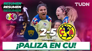 Resumen y goles | Pumas 2-5 América | AP2023 Liga Mx Femenil J1 | TUDN