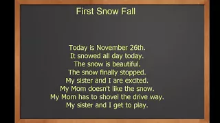 English Listening Level 1 - First snow fall