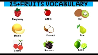 25+ Fruits Vocabulary | Daily use English Vocabulary | Learn English with Picture