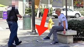 LITTERING IN FRONT OF SECURITY GUARD MAGIC PRANK!!! - Coolest Officer Ever