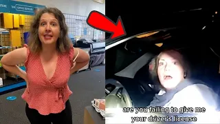 KAREN Gets Pulled Over By Cops And Fails To Talk Her Way Out Of A Ticket