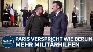 BITZBESUCH IN PARIS: Macron empfangt Selenskyj und verspricht wie Berlin mehr Militärhilfen