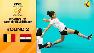 BEL vs. EGY - Full Match | Round 2 | Women's U20 Volleyball World Champs 2021