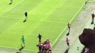 Dirk Kuyt Penalty Feyenoord Heracles tijdens kampioenswedstrijd 14-05-2017