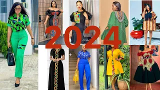 Latest and treading amazing ankara plain and pattern styles in 2024 for black women #africanqueens#