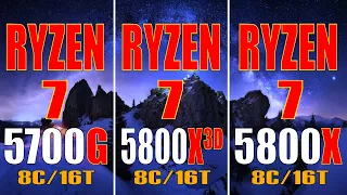 RYZEN 7 5700G vs RYZEN 7 5800X vs RYZEN 7 5800X3D ||