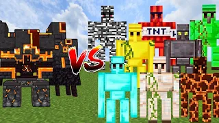 NETHERITE MONSTROSITY vs ALL GOLEMS | Minecraft Mob Battle