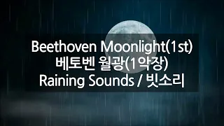 Beethoven - Moonlight Sonata 1st+Raining Sounds│베토벤 - 월광소나타 1악장+빗소리