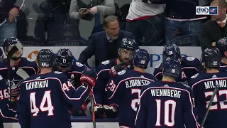 John Tortorella gets heated on bench after Blue Jackets' sluggish start vs. Flames