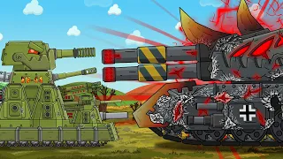 Battle level - Legend! VK-44-M2 vs Ramons. Cartoons about tanks