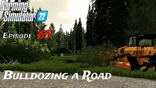 FS22 Logging-Start From Scratch Ep. 65: Cat D5 building a road