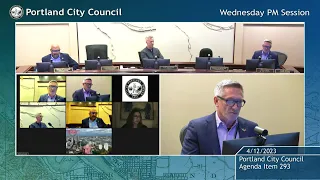 Portland City Council Meeting PM Session 04/12/23