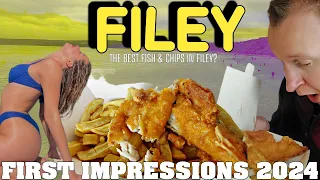 The BEST Fish 🐟 & Chips 🍟 In Filey? | First Impressions Of Filey ⛱️  | England 2024 4K UHD