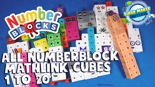 All NUMBERBLOCKS Mathlink cube character 1 to 20