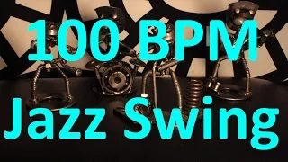 100 BPM - Jazz Swing - 4/4 Drum Track - Metronome - Drum Beat