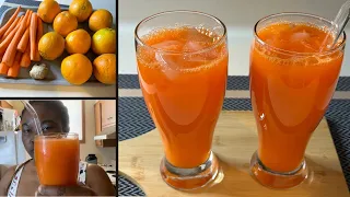 ORANGE CARROT REFRESHING DRINK | JUICING FOR WEIGHT LOSS | HEALTH AND WELLNESS JUICE | SUMMER DRINK