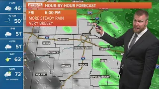 Strong winds with rain showers Friday, highs drop to low 50s | WTOL 11 Weather