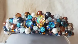 Jewelled headband | Ободок со стразами, бусинами и бисером