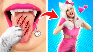 Из вампирши ботанши в Hello Kitty! Используем гаджеты из Tik Tok