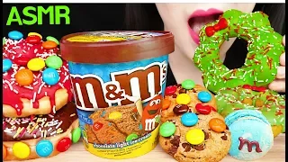 ASMR M&M'S ICE CREAM, DONUTS, COOKIES, MACARON 엠앤엠즈 아이스크림, 도넛, 쿠키 먹방 EATING SOUNDS